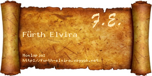Fürth Elvira névjegykártya